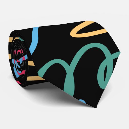 Cravate Motif coloré (Roulé)