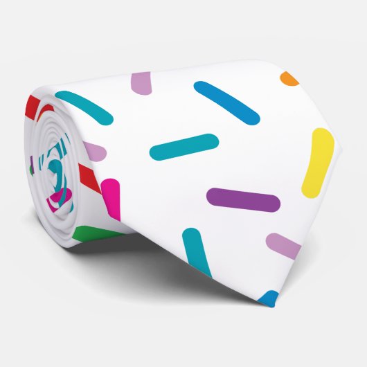 Cravate Motif coloré Arc en ciel (Roulé)