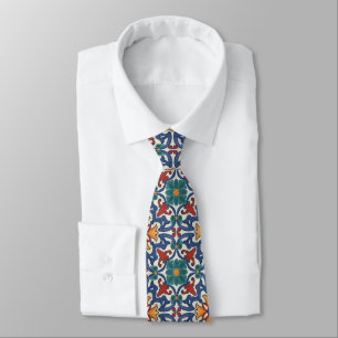 Cravate Motif coloré Azulejos