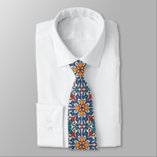 Cravate Motif coloré Azulejos