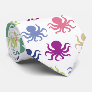 Cravate Motif coloré de poulpe