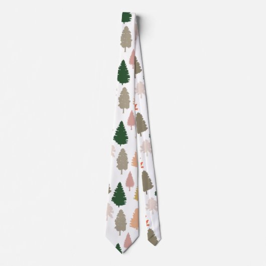 Cravate Motif Coloré Pine Tree (Devant)