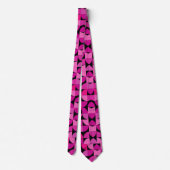 Cravate Motif coloré, Rose, Rose, Motif Floral (Dos)