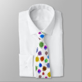 Cravate Motif Colorful Virus Variations (Attaché)
