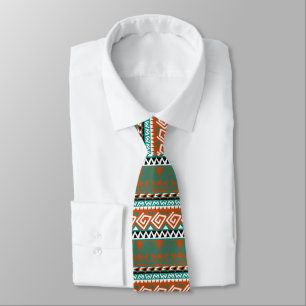 Cravate motif cool aztec carrelé