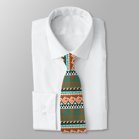 Cravate motif cool aztec carrelé (Attaché)