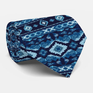 Cravate motif cool Aztec carrelé