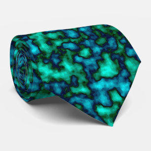 Cravate Motif Cool bleu et vert
