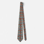 Cravate motif cool broderie occidentale carrelée (Devant)