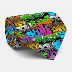 Cravate motif cool carrelé