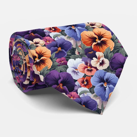 Cravate motif cool carrelé (Roulé)