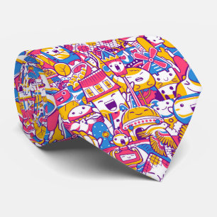 Cravate motif cool carrelé