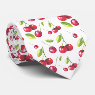 Cravate motif cool carrelé cerisier