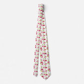Cravate motif cool carrelé cerisier (Dos)