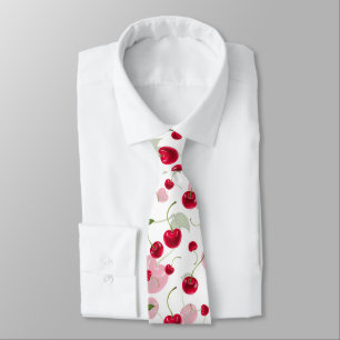 Cravate motif cool carrelé cerisier