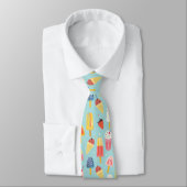 Cravate motif cool carrelé crème glacée (Attaché)