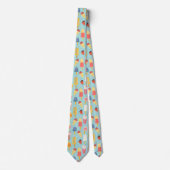 Cravate motif cool carrelé crème glacée (Devant)