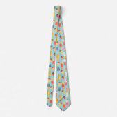 Cravate motif cool carrelé crème glacée (Dos)