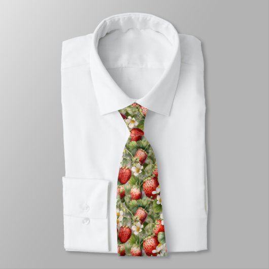 Cravate motif cool carrelé fraise (Attaché)