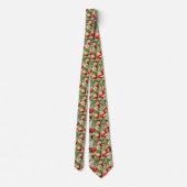 Cravate motif cool carrelé fraise (Dos)