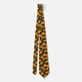 Cravate motif cool carrelé orange (Dos)