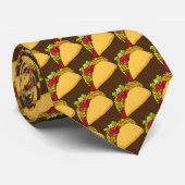 Cravate motif cool carrelé taco (Roulé)