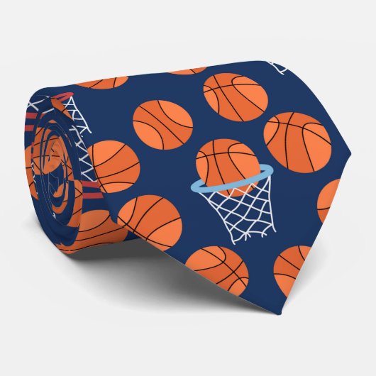 Cravate motif cool de basket-ball (Roulé)