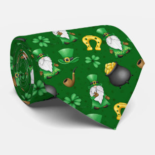 Cravate Motif cool de carreaux de la Saint-Patrick lutin