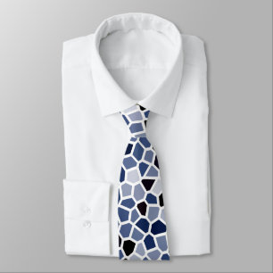 Cravate Motif cool en verre teint bleu
