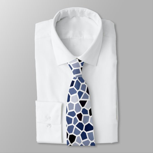 Cravate Motif cool en verre teint bleu (Attaché)