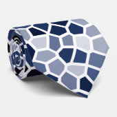 Cravate Motif cool en verre teint bleu (Roulé)