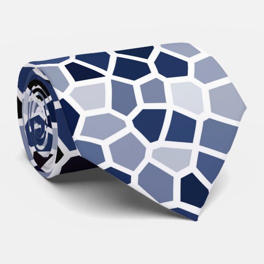 Cravate Motif cool en verre teint bleu (Roulé)