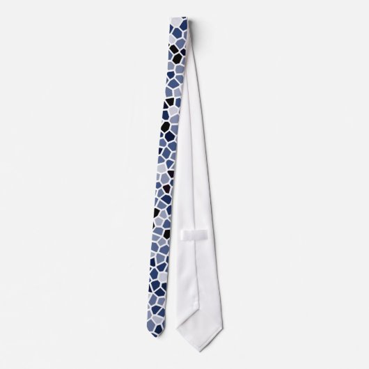 Cravate Motif cool en verre teint bleu (Dos)