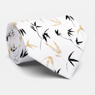Cravate motif cool japonais feuille
