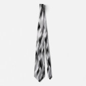 Cravate Motif COOL noir et blanc (Devant)