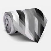 Cravate Motif COOL noir et blanc (Roulé)