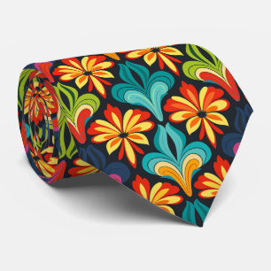 Cravate motif cool rétro carrelé