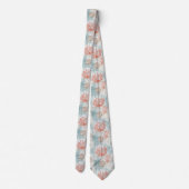 Cravate Motif coquillage aqua de cottage côtier (Dos)