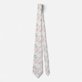 Cravate Motif corail côtier à l'aquarelle Boho Luxe (2) (Devant)