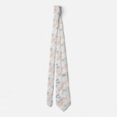 Cravate Motif corail côtier à l'aquarelle Boho Luxe (2) (Dos)