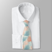 Cravate Motif corail côtier à l'aquarelle Boho Luxe (5) (Attaché)