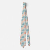 Cravate Motif corail côtier à l'aquarelle Boho Luxe (5) (Devant)