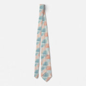 Cravate Motif corail côtier à l'aquarelle Boho Luxe (5) (Dos)