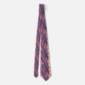 Cravate motif corail et violet (Dos)