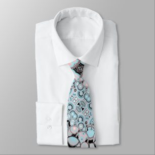 Cravate Motif couleur bleu rose Mocha noir dégradé de coul