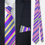 Cravate Motif couleur mignonne rayures<br><div class="desc">Couleur Cute Stripes Motif cravate.</div>