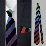 Cravate Motif couleur mignonne rayures<br><div class="desc">Couleur Cute Stripes Motif cravate.</div>