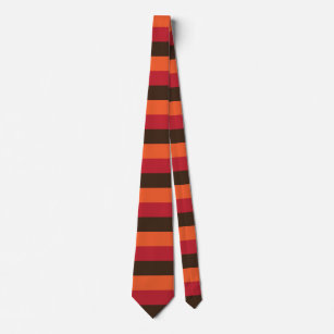 Cravate motif couleur Vintage les années 70 rétro 3 bandes