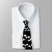 Cravate Motif crâne noir (Attaché)