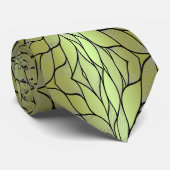 Cravate Motif Créatif Vert Olive (Roulé)
